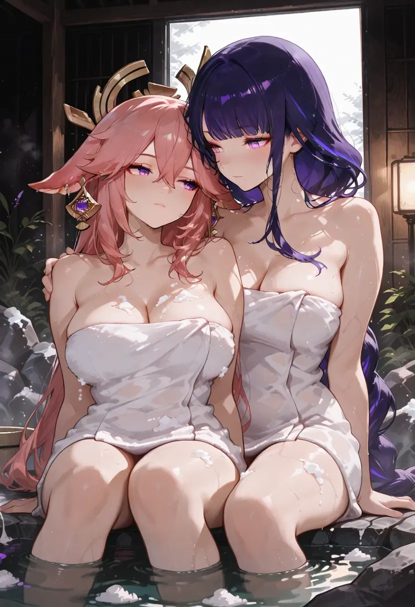 NSFW、sexy、Erotic、Adult、A romantic illustration reminiscent of a fairy tale, full of romance where love and deception are two sides of the same coin.、Using chiaroscuro techniques, he contrasts happy romance with dark deception.、Featuring Japanese women with a deep love of expression of bliss and worship, surrounded by soft colors and a magical atmosphere of radiance.。 and、A Japanese man with a sly smile and deceptive eyes、The women's side is filled with flowers and light、The male side is filled with shadows and dark twisted shapes.、In a realistic anime style with expressive faces and intricate details、On the bright side there is a magical castle in the background、The dark side includes elements such as dark twisted trees