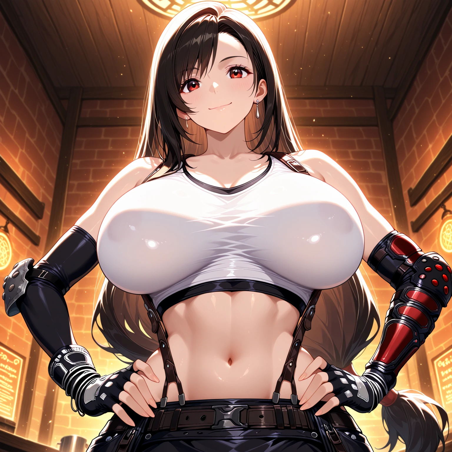 1girl,  legs, nurse slingshot lace swimsuit, gal, gyaru, asian adult model, sexy, curvy, huge breasts, narrow waist, choker, wide hips, thick thighs, looking at viewer, cowboy shot, , dynamic pose, smile, sexy and cute, wide shot, natural lips, background bar, black hair