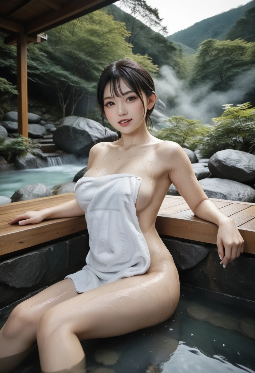 Mid Shot,(Full Body Shot),One Girl,Japanese,22 years old,((Completely ?????)),((??????????)),(Improve:1.4),(Black Hair,Delicate mid-cut:1.2),(Perfect proportions:1.4),((?????????????:1.2)),Big ????,(Showing ?????),(Hairy:1.2),(?????????),(Wet Skin,Wet Hair:1.25),(Blushing:1.4),(Sitting,Spread your legs),((At the hot spring)),((?????????? violently:1.5)), ((Random ???? poses、put in、Deep pleasure:1.2)), ((I gasp hard:1.2))、Ecstatic face、?????? expression,((Snow Scene)),((night:1.4)),((Clear night sky,A cloudless night sky)),((hostel)),((that'it's snowing)),in the forest,Steam is coming out,Japanese garden-style hot spring,Official Art，Highly detailed CG Unity 8k wallpaper, (masterpiece:1.0),(highest quality:1.0), photo shoot, 8k, Browsing Caution, High resolution, Kodak Portrait 400, Film Grain, Lens flare brilliance, Show Viewer