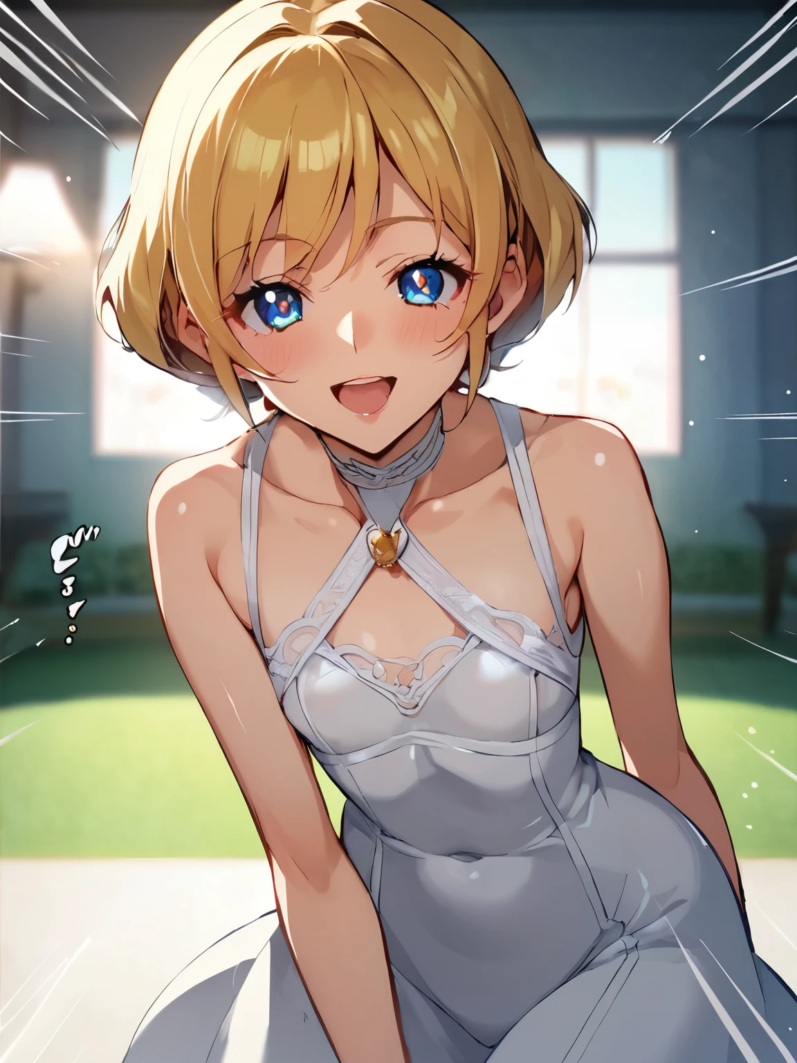 (()), pkmnserena, full body, Burst, 1girl, solo, mature girl, blue eyes, blonde hair, short hair, bangs, hat, grey headwear,
black shirt, turtleneck, sleeveless, red skirt, pleated skirt, black thighhighs, big , 
smile,closed mouth,cowboy shot, pose,
Bedroom, indoor,
(insanely detailed, beautiful detailed face, masterpiece, best quality) cinematic lighting,