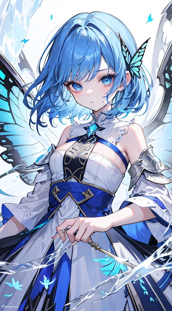 1girl, cute, ultra detailed, (fractal art:1.4), colorful, detailed background, (fractals in background:1.2), space and stars, wings on her back, high contrast, ray tracing, cinematic lighting, (from front:0.6)