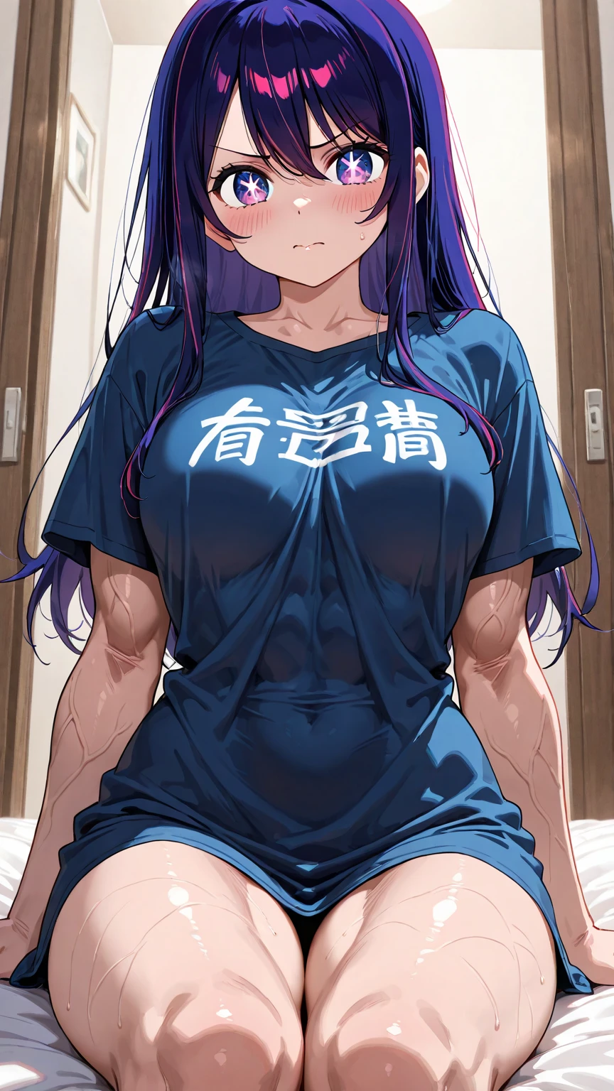 ((masterpiece)),((Write neatly and in detail)),((Beautiful and pretty older sister)),fate,(Scathach),blush,smile,((School Swimsuit)),((Pink nipples)),bedroom