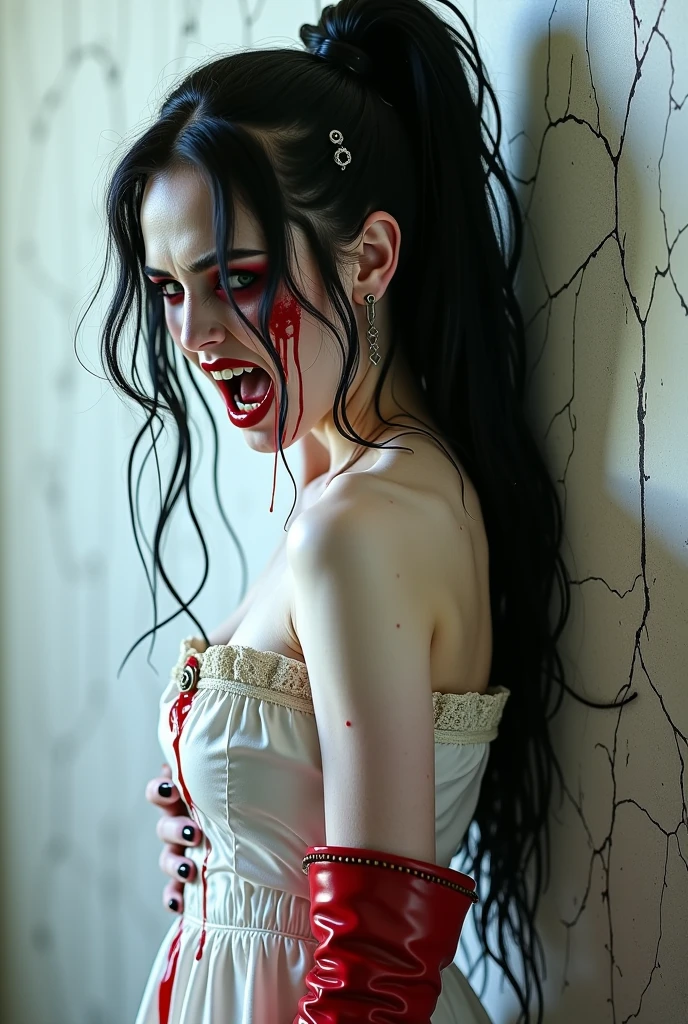 Blood soaked, Tifa Lockhart, covered in blood,