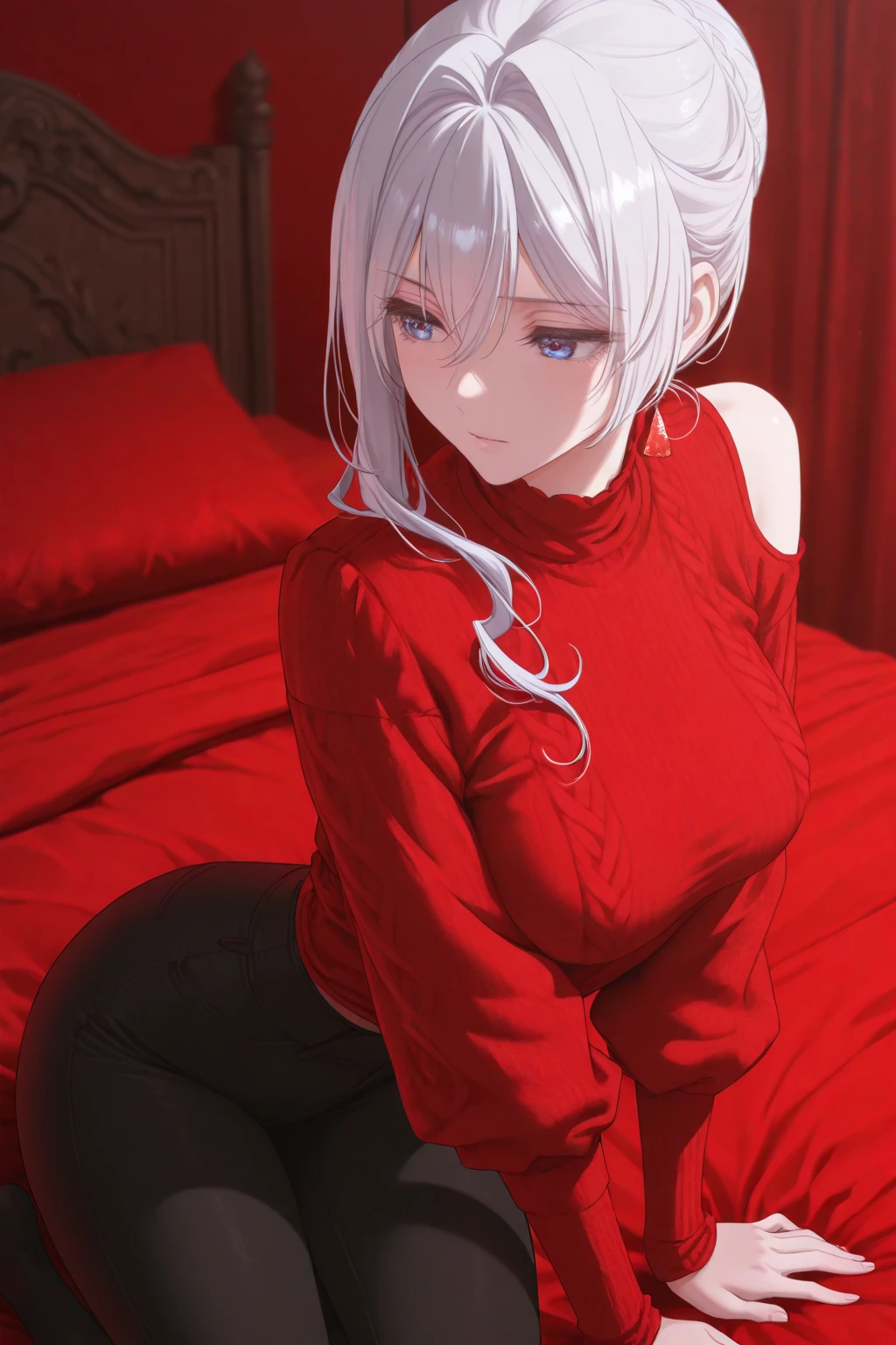 ((highest quality)), ((High resolution)),  1 girl,black hair、((5～6 years old))、((flowing ))、((((blush))))、The lower body is 、open your 、(((( is so clear))))、angry、black and red clothes