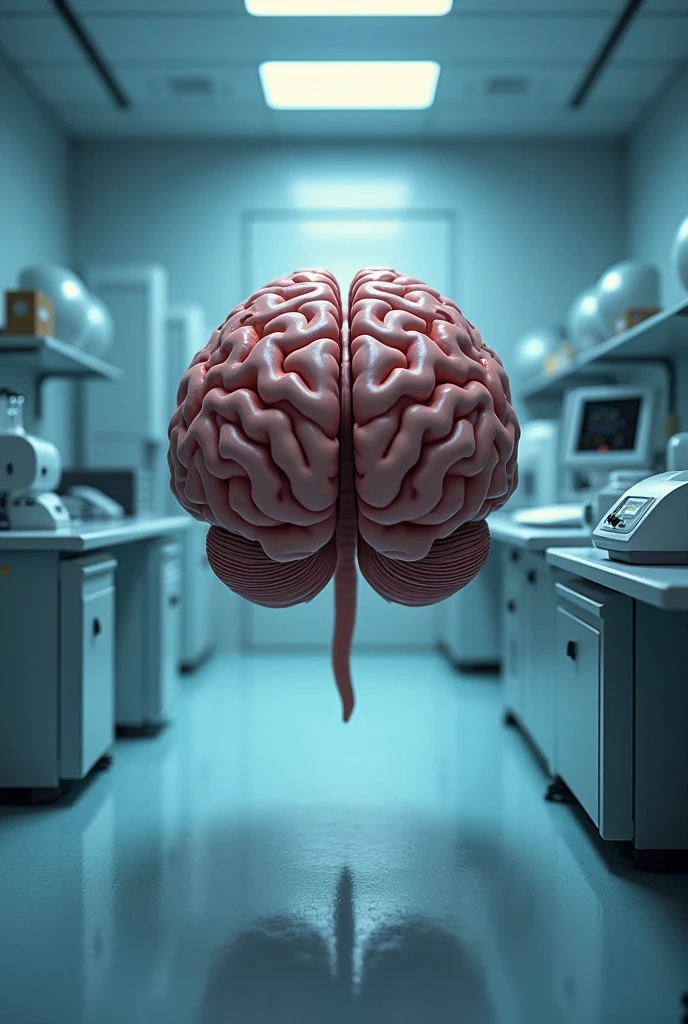 Sci-fi fantasy: A human brain grows in a glass jar in a workshop, A bottle filled with a dull translucent liquid, Realistic natural brain, Bottle Cap, Volumetric lighting and mist effects enhance the mystical atmosphere, Lightning in a bottle, Amazingly beautiful, Vivid, detailed, Modern, High Contrast, Cinematic, . Futuristic, Technical, Alien World, Space Theme, Advanced civilization