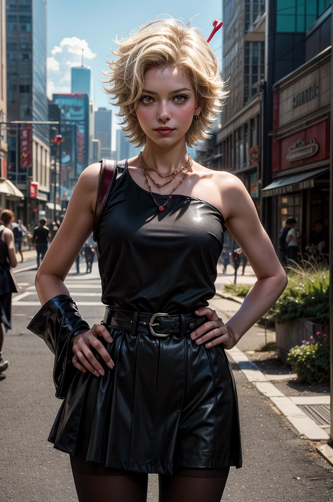 angel, armor gold , (young Russian blonde woman)，beautiful blonde woman, killer sweater dress, sleeveless turtleneck,  slip, pink sweater) (masterpiece, best quality, high resolution:1.4), 1girl, angel, skin pores texture, (short Hair blonde), HD , Photography, movie, cinematic, full Body, Realistic, (8k, RAW photo, best quality, masterpiece:1.2), (realistic, photo-realistic:1.33), best quality, detailed eyes blue, cute,natural lighting, depth of field, film grain, wrinkled skin, sharp, detailed and realistic portrait of a woman ,(freckles:0.5) , outside, staring at camera, chapped lips, soft natural lighting, magical photography, dramatic lighting, photo realism, ultra-detailed, dark red abstract background, floral pattern, arms up, showing armpit, sideboob