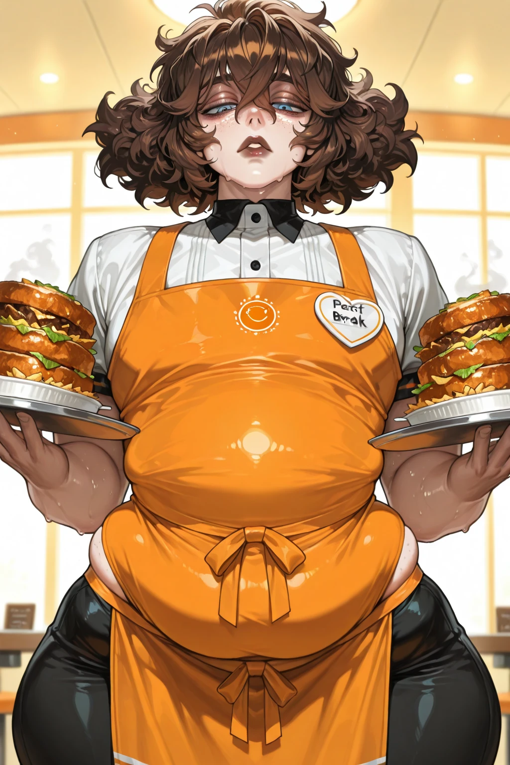 Super sized fatfat huge huge belly Fat obese   gluttony high school girl 