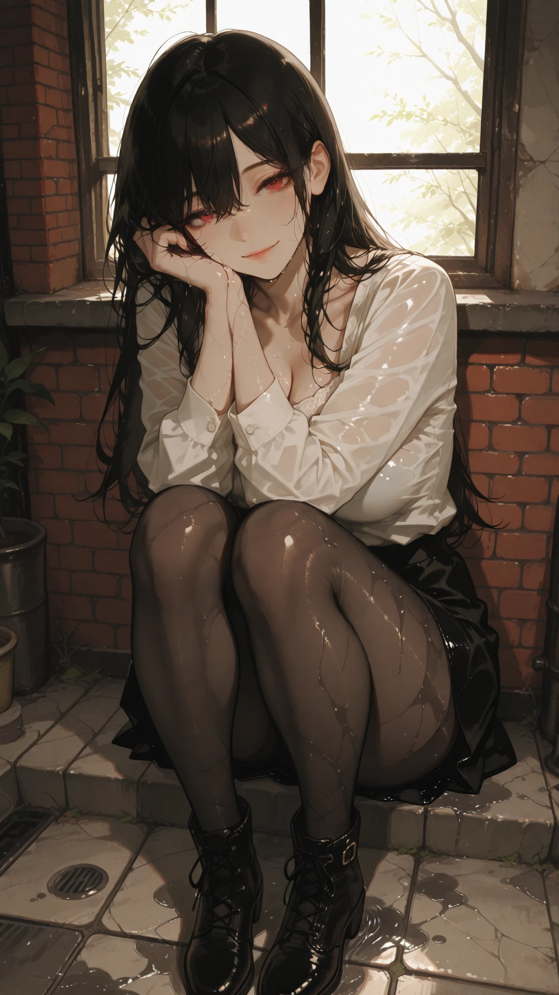 ((())),(((ultra detailed))),(megami magazine),((((in small Private room)))),((((1)))),((((Kindergarteners)))),(petite),(((huge breasts))),((((())))),(((((sitting black sofa))))),(((((()))))),(((((show off ))))),(((((spread ))))),(((()))),(((()))),((((sweat)))),(((((steam))))),(((((armpit))))),(((((hand in own hair))))),((((very long straight hair)))),(((black hair))),((smile)),(happy),surprised,(afterglow),,tears,((open mouth)),((((( on hair))))),(((((excessive ))))),((((( in ))))),((((( drip))))),((((like )))),((( on belly)))