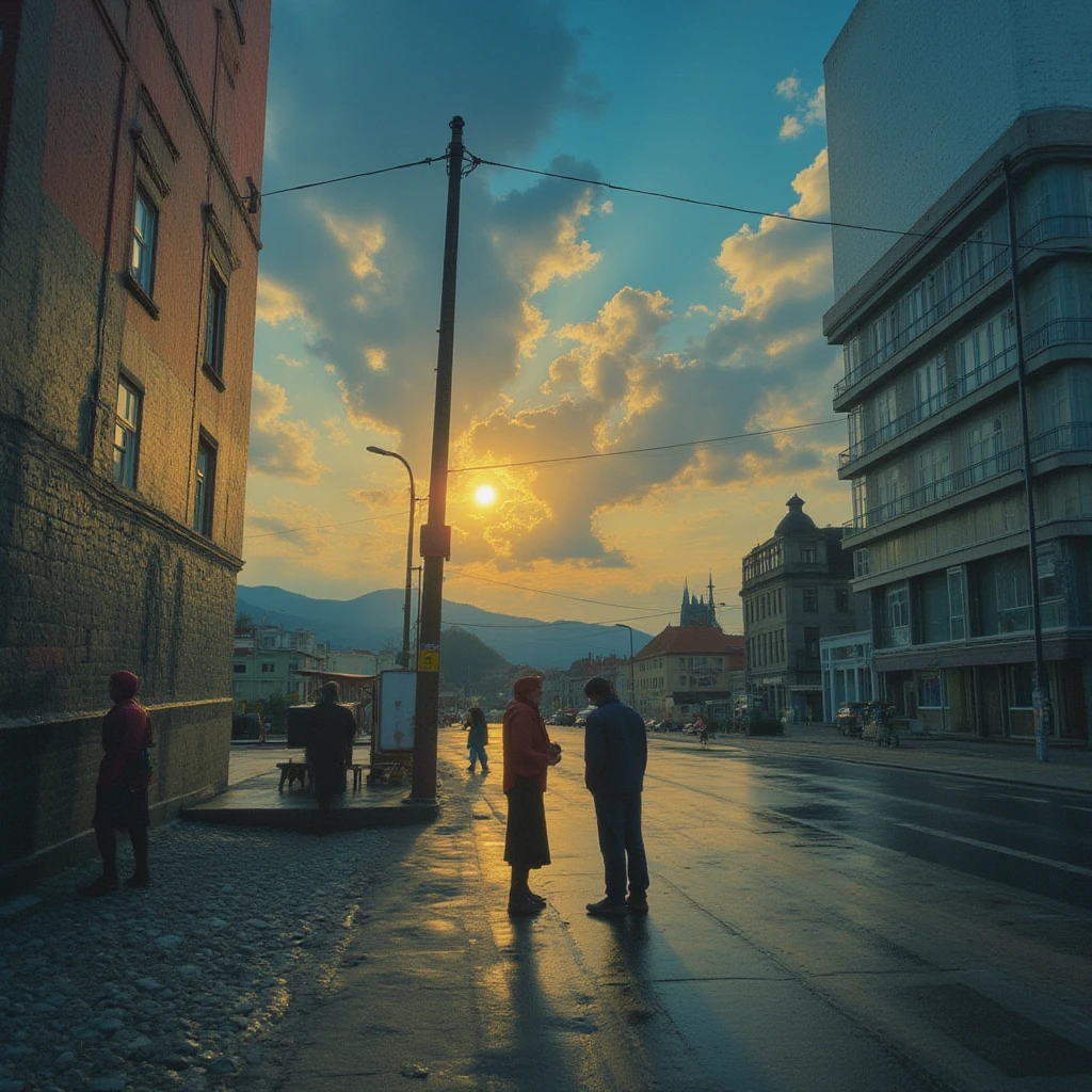 Realistic landscape, Buildings, urban, modern