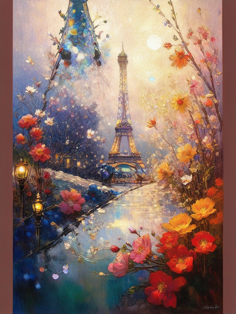 (masterpiece:1.2, Highest quality),(Very detailed),(((watercolor))),8K,wallpaper,Landscape of France,Eiffel Tower,(((透明watercolor)))