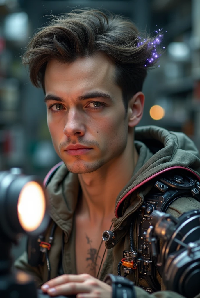 Chenge background cyberpunk handsome boy ultra realistic
 INFO