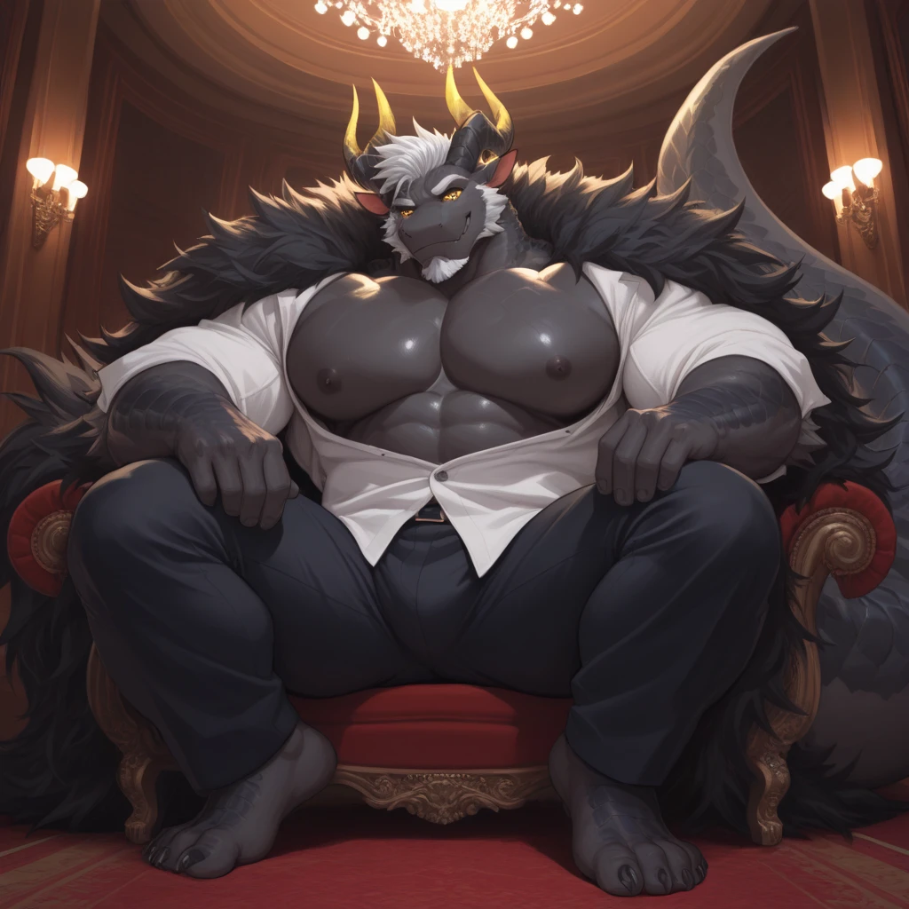 PRO competitive bodybuilder, nj5furry, (Leomon, 16 years old, massive, huge, muscular, Gigachad), Leomon, YOUNG FACE, TEEN, ((extremely realistic shadows, masterpiece, extremely detailed, photorealistic)), kemono, looking at the viewer, ((FRONT)), murderous look,  Leomon, ((detailed face)) nose, red eyes, ((detailed eyes. RED EYES.)), skin, fur, hair, mane, height 3 meters high, the optimal height, tight clothing, 300 lbs, body full of huge muscles; muscle and bulge pecs, huge pecs, ((massive pectorals)) ((huge pectorals)) ripped abs, V-shaped body, thick waist, long legs, strong arms manly, handsome face, attractive cool calm face type with a mischievous smile, . Ruined temple of the gods, night, moon, stars, nebula, clouds. Reveals huge, muscular thighs, bulging biceps. A muscular bodybuilder in the making. A potential PRO competitive bodybuilder and bulging neck. Huge muscular thighs, round buttocks and round butt, voluminous buttocks ((Back)). look up view. Close up Look, look up view.