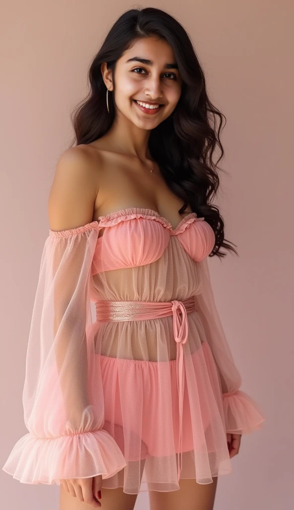 a ultra realistic gorgeous woman with big ???? and ????? wearing the beautiful dress, best quality, 8k, masterpiece, ultra-detailed, realistic, photorealistic, physically-based rendering, vivid colors, sharp focus, studio lighting