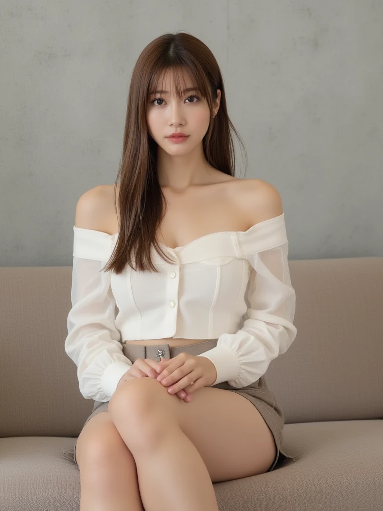 (( shoulder)), Double eyelids，Skin Whitening，Long hair，Whitening long legs，Standing by the sea, Fashion Girl, Red lips, Sweet Girl, Beautiful makeup, detail, lifelike, Very detailed, Astonishing, beautiful, Young and energetic, high quality，HD, Colorful， Beautifully, Smooth skin, The skirt is very short, Official Art, Extremely detailed, Movie atmosphere, Soft colors, Natural skin texture, Random scene, random shooting Angle, Black over-the-knee socks, lace hem