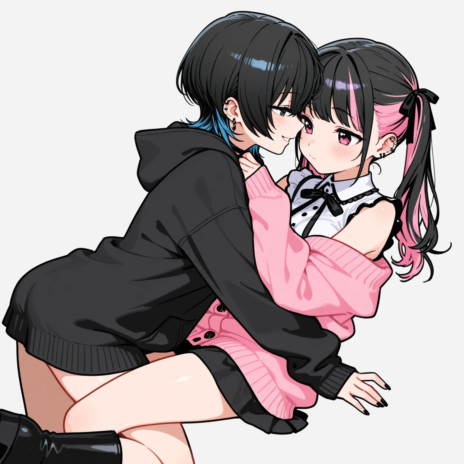 (masterpiece:1.2, best quality), best resolution, (two heads:1.2), (1girl:1.5), (solo:1.3),girl with two heads, (conjoined_dicephalus:1.3), black and blonde hair, short hair, multicolored eyes, (??????:1.2), toga, (renaissance:1.3), (anime:0.3), (kiss:1.2), yoai