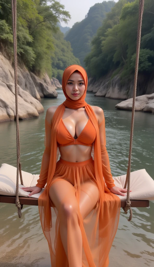 8K Ultra High Definition, Extremely Detailed CG Unity Photorealistic Wallpaper, Stunning Malay Lady in Unconventional Ensemble, Hijab adorning the head, Bikini showcasing the curves, Intricate Detail and Indiviualistic Fashion Statement, Bold and Unapologetic, Slim Fit Figure, Tropical Backdrop, Golden Hour Lighting, Reflections on the Water, Lens Flare, Ray Tracing, Realistic Skin Texture, Subsurface Scattering, Highly Detailed Face and Eyes, Lush Lips, Depth of Field, Blurry Background, Rooftops and