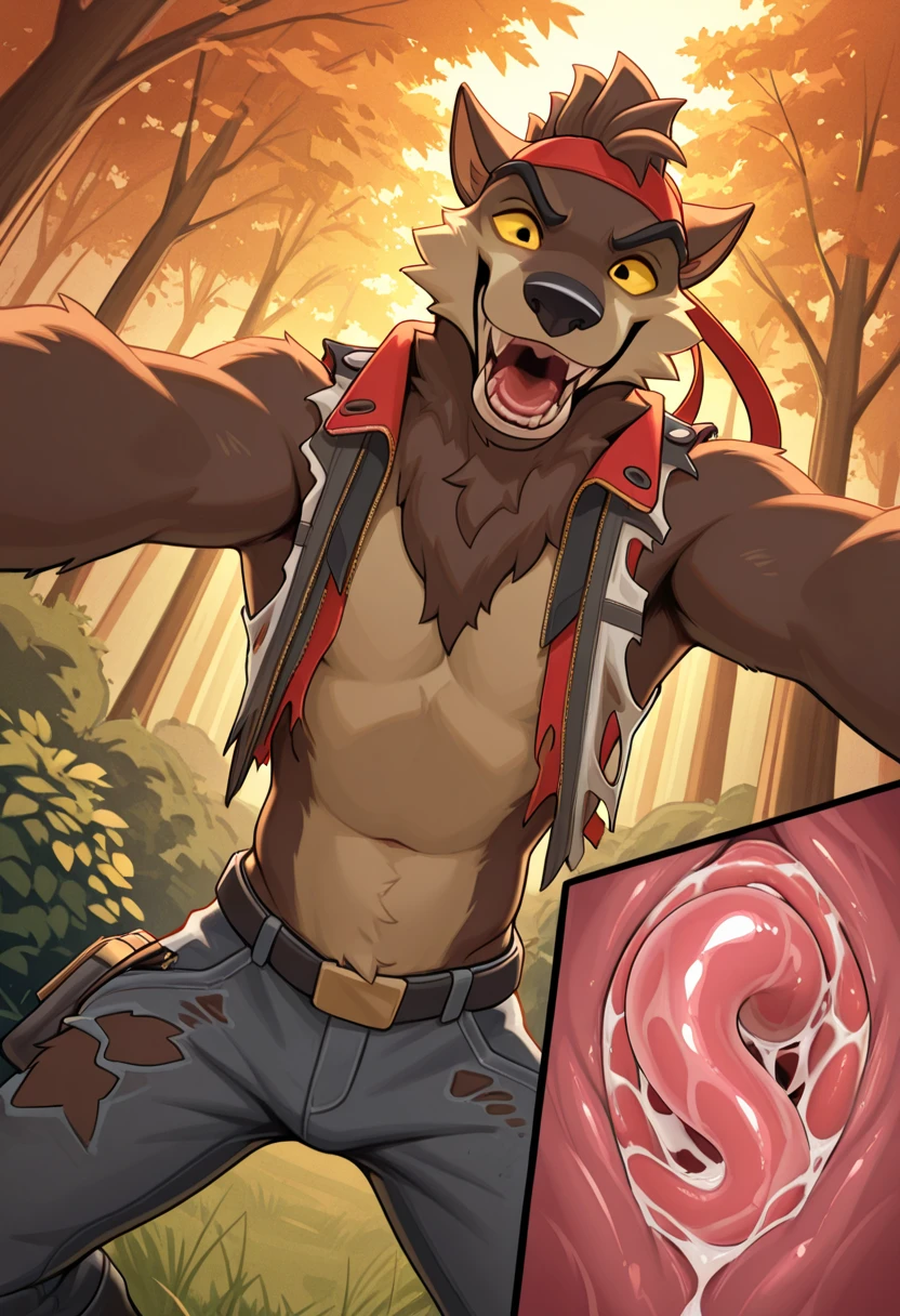 (feral flareon), (male werewolf) score_9, score_8_up, dream prompt:score_9, beautiful, detailed cute face, blushing, shocked expression, reverse suspended congress, looking surprised, crying, forest, feet in view, foot shot, 3 toes, crying, , 3 toes, screaming, foot focus, huge feet, leaking , gaping , aftersex, ((closed eyes)), saliva, hyper feet, , arms behind back, spreading legs, scrunching toes, , after , standing,