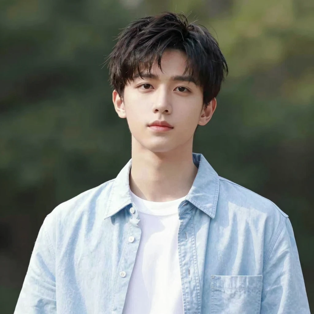 Asian boy,good-looking,((looking at you))