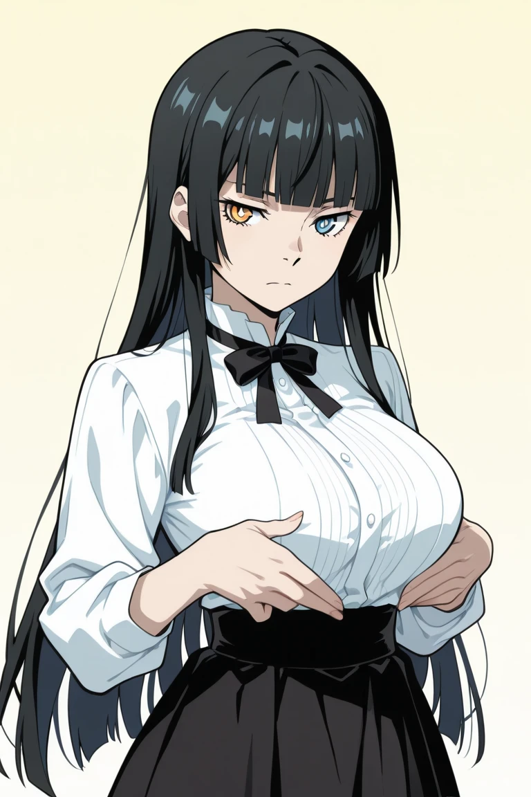 one-girl，little ??????，cleavage，Off-the-shoulder attire，Bust photo，Naruto，Forehead，white  clothes，looks into camera，sportrait，ssmile，schools，‎Classroom，???，cute little，Black hair