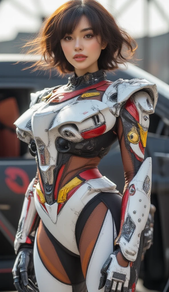 Iron Man, bustling metropolis, (inspired by the Avengers), Iron Man suit, (8k, foto RAW, fotorrealista: 1, 25), (muito brilho labial, muitos cílios, melhor qualidade, ultra alta resolução, profundidade de campo, aberração cromática, Luz Ampla, Cor Natural, distant image (1:2)