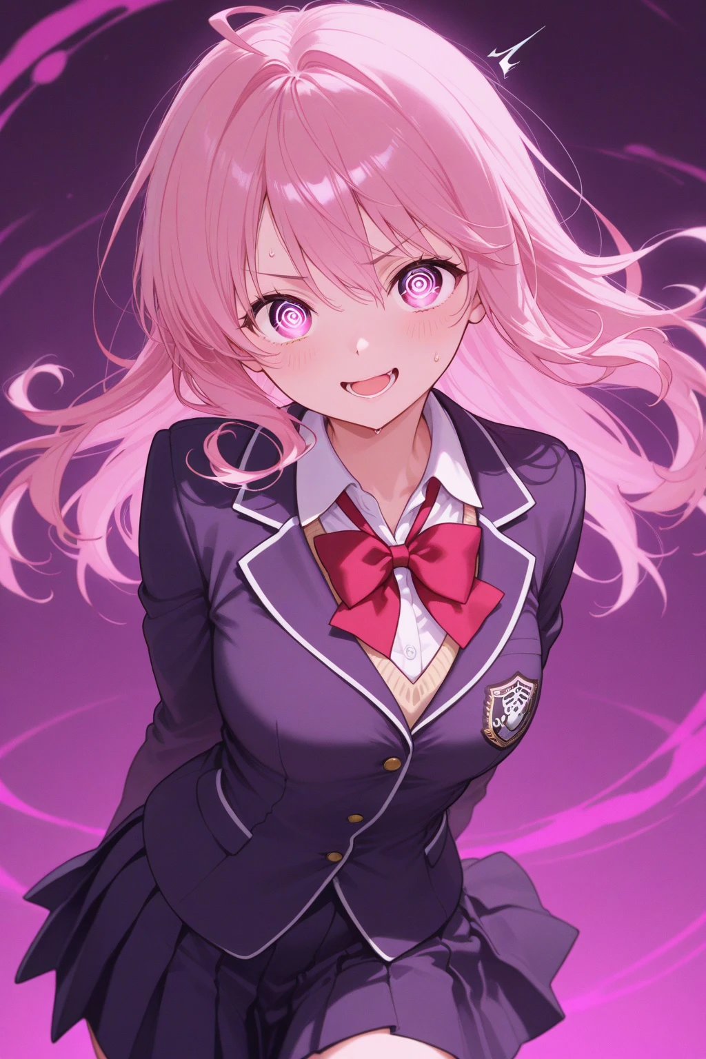 Highest quality、masterpiece、High sensitivity、High resolution、Detailed Description、Slim Body、pink perl hair、black dressed suit、wing ear, vtuber, 