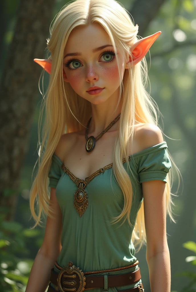 looking back elf girl portrait, curly two braid hair, in a jungle, 8k, RAW photo, best quality, masterpiece, high detail RAW color photo, dramatic lighting, cinematic lighting, back light, professional lighting