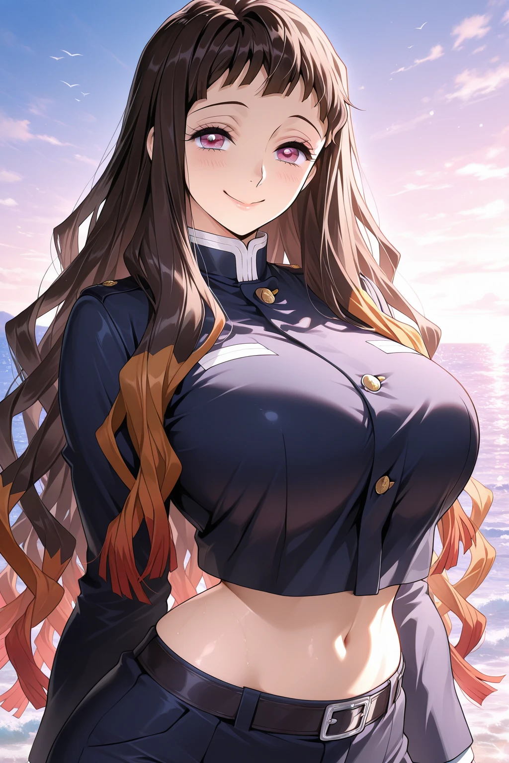 Relena peace craft, masterpiece, best quality, detailed face, detailed eyes, highlight, large_???????, standing, Relena military uniform, bra, ???????????