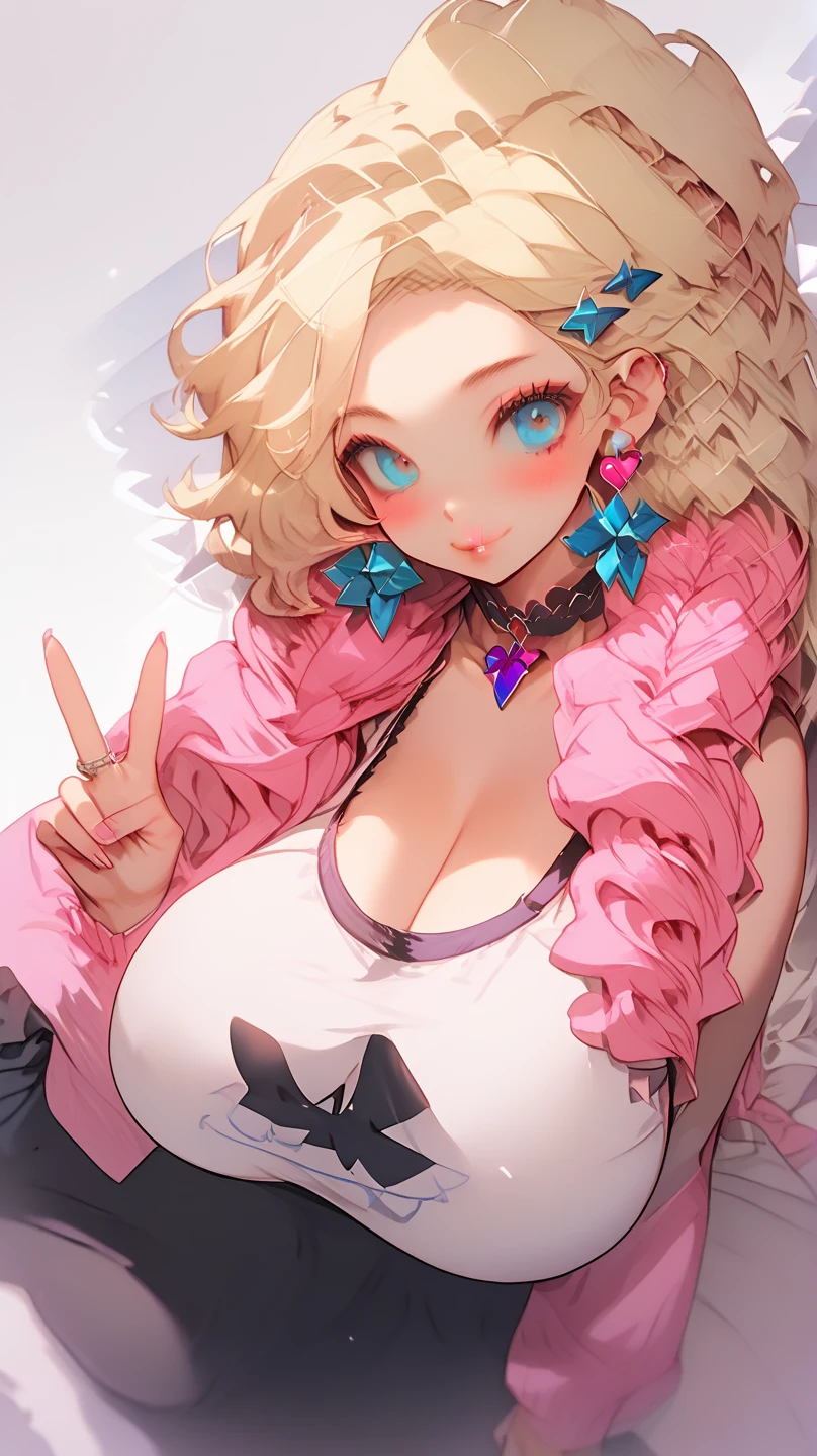 blush,natural light, masterpiece,  glossy skin, juicy lips , ,sexy, hot,  evil,juicy lips, bimbo, hour glass, blonde hair,  wide eyes, green eyes, massive boobs, dark lighting, long hair, pink bow, platform shoes, bow in hair, golden round glasses, sandy blonde hair, bimbo, cute, fluffy white coat, shopping, shopping bags, white fluffy coat, evil smile, no hair on forehead, no fringe, from below, juicy lips, Christmas hat, Christmas tree, evil , crazy eyes, (((pastel colour pallet)))