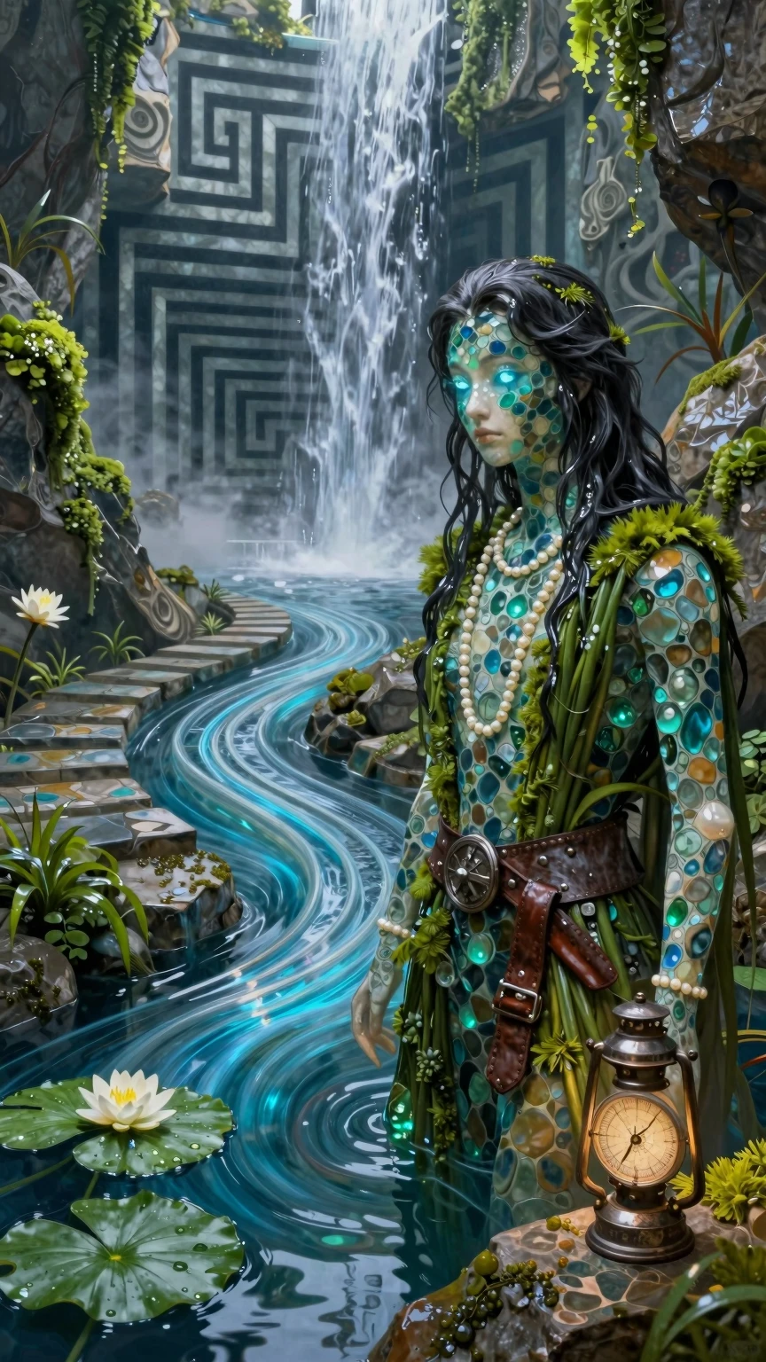 RAW, (HDR:1.9) Best Quality, 4k, 8k, (ultra high resolution), (Photo HD:1.6), (sharp focus) there is a woman in a bikini in the water, Goddess of nature