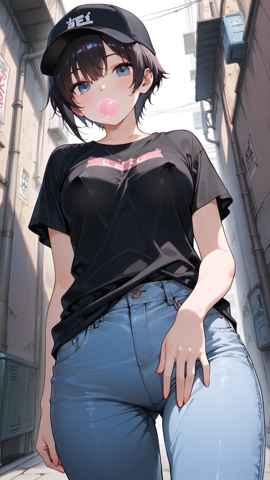 masterpiece, best quality, girls group shot, 10yo, (petite), cowboy shot,
 naughty face, squatting, small breasts,  yukata, (), , alley,