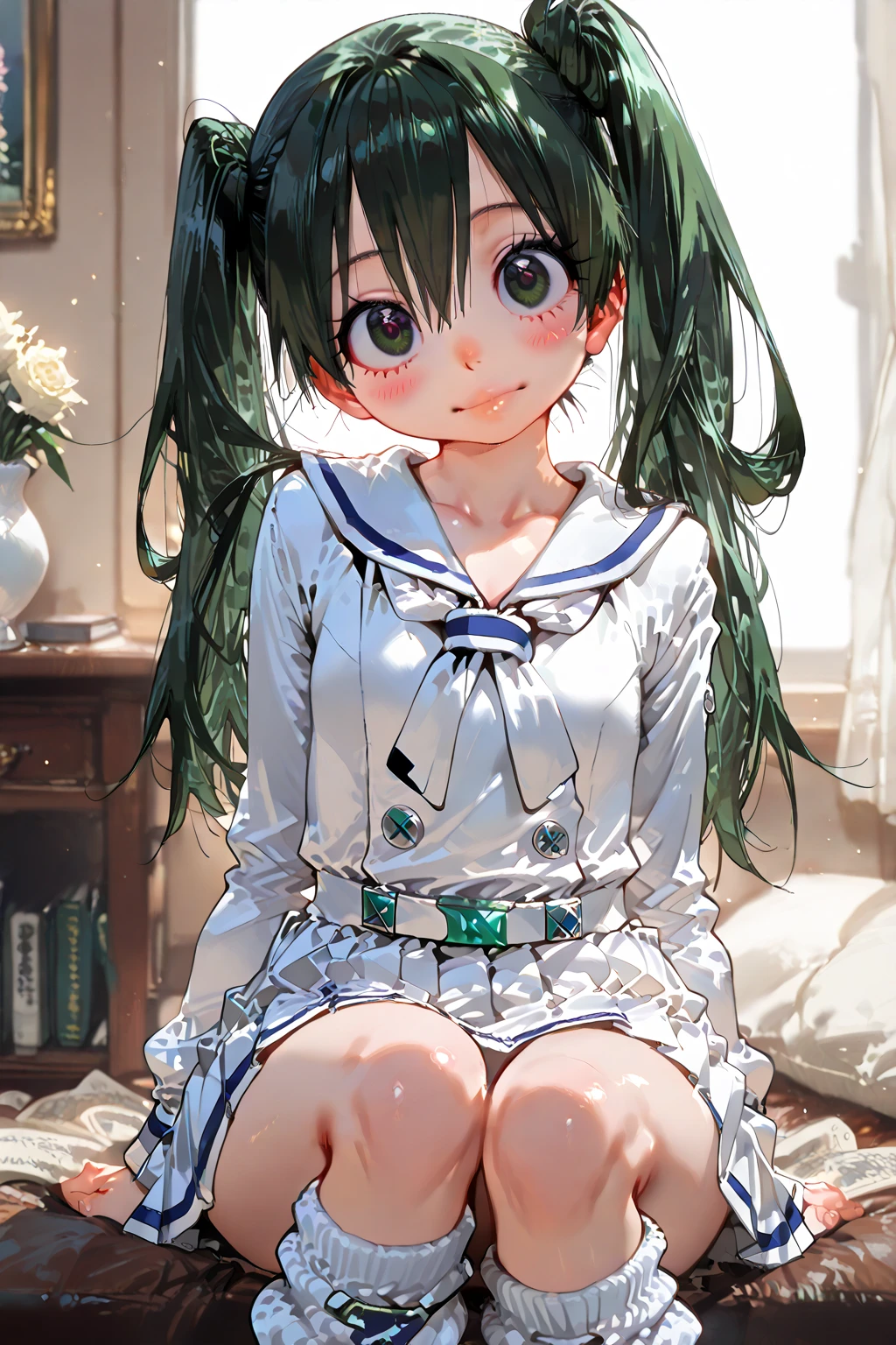 (Browsing Caution:1.3)、 ,Pokemon Leak, Hair Clip、(Mint green frilly ?????????:1.2)、blue eyes、Watery eye,anger,Disgust,
 ,,,Sweat, weT wiTh Sweat, Shin, Heel, feet, Five Fingers, Beautiful Hands, 美しいfeet,Healthy Body, alone,, Bedroom,,dim、evening、, thin, No muscles, Perfect body,Normal body,Perfect ??????,????? ???????,????????