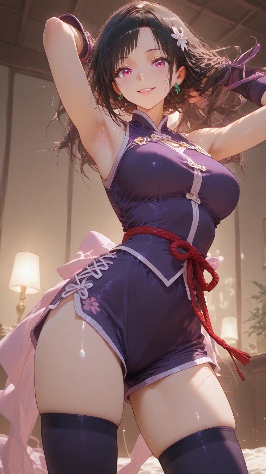 ((((Best Quality, 8K, 32K, masterpiece, 1.2)))),{{solo}},,{{{Artist: Detail Tweaker LoRA's style}}},((perfect beautiful face:1.2)),  in love hotel, wearing, idol dress, ,  face, spreading  with fingers, embarrassed, high quality of , vivid ,((a lot of public hairs:1.1)),