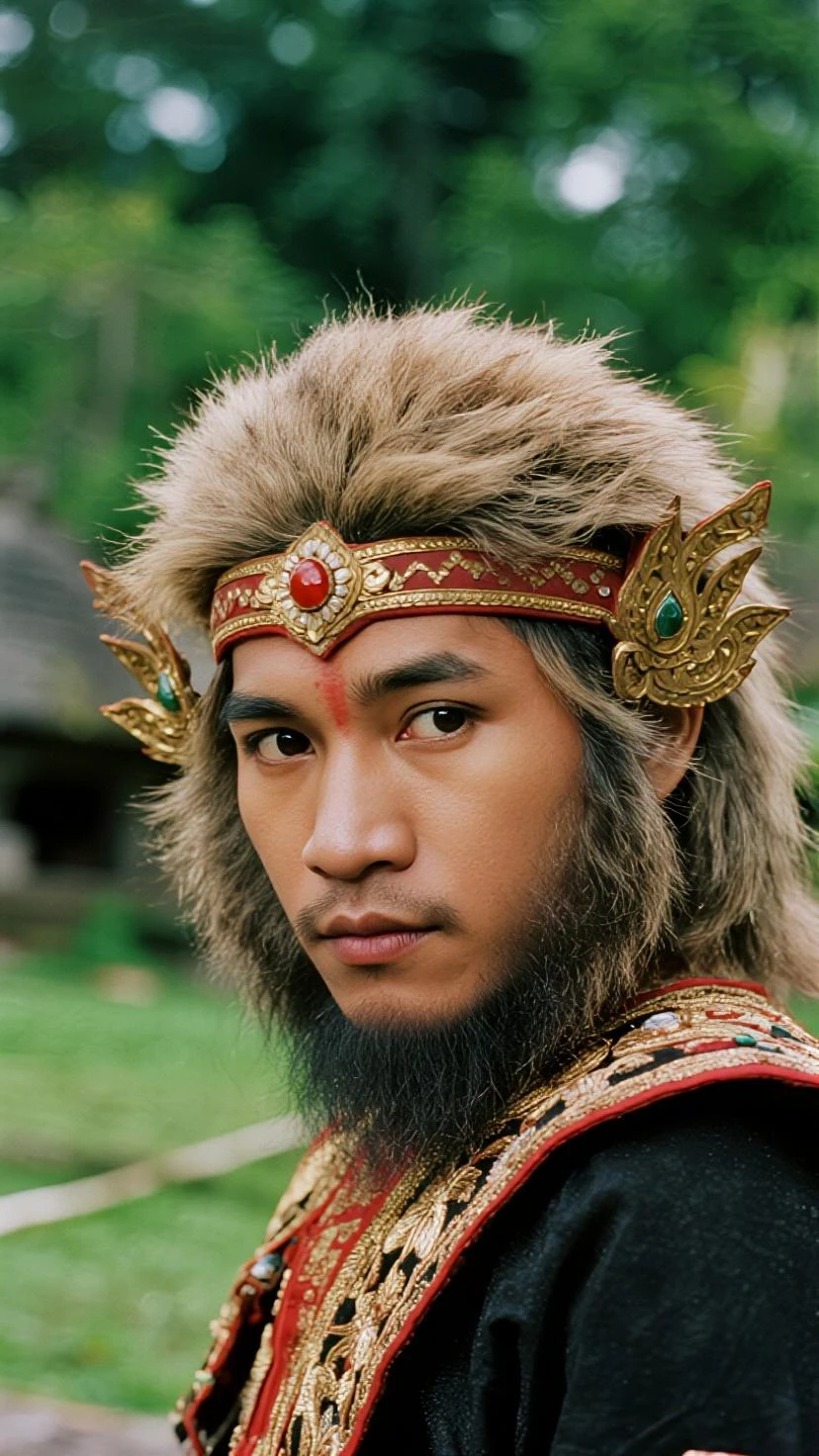 Indonesian ancient warior, face detail, masterpiece, high details, 8k