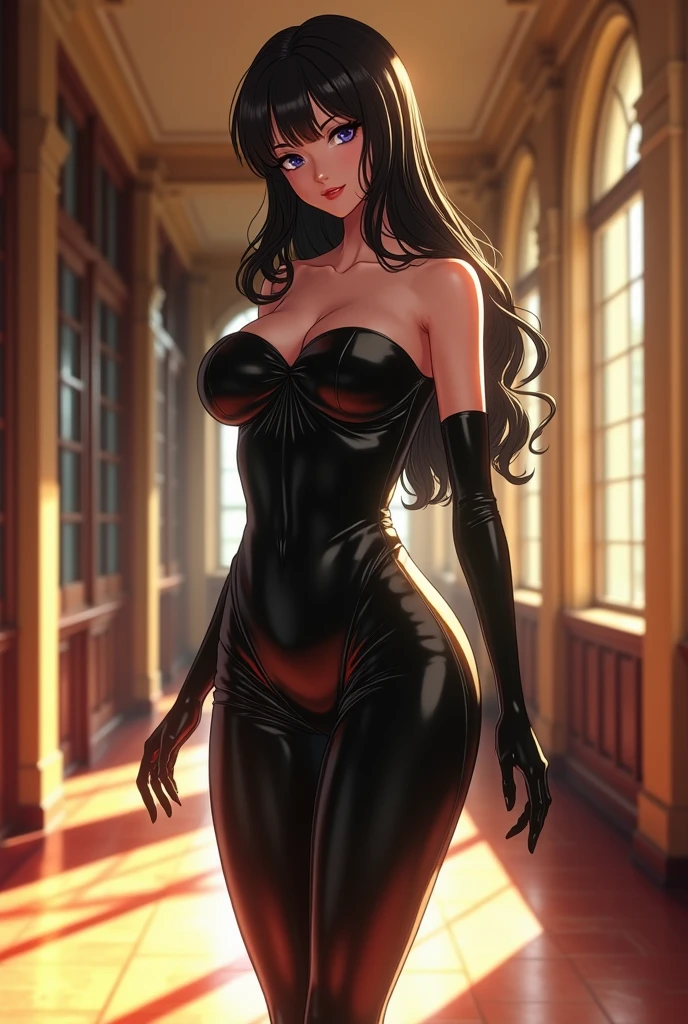 beautiful adult woman, masterpiece, best quality, 8k, ultrares, high quality, ?????????, cleavage, (gentle light smile:1.1), stunning green eyes, thick thighs, wide ????, glowing eyes, (darkness:1.2), low_key_lighting, dimly_lit, moody, contrast, monochrome