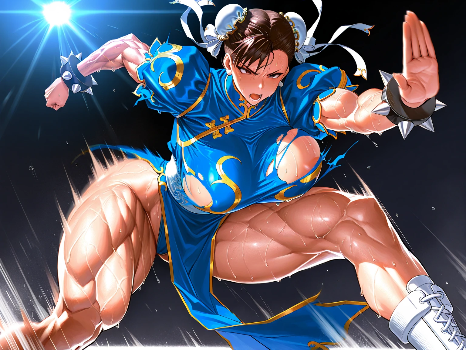 score_9、score_8_up、score_7_up,One girl,score_9、score_8_up、score_7_up,1girl,,, bound, bound  legs,bound ass, bound wrists,bound ass, breast , breasts, crotch rope, (rope:1.1), restrained, rope, ,  over clothes, (:1.2), bkack_thigh strap,Big Breasts:1.1、(Puffy )、Small waist、Thighs、(8K, masterpiece), High resolution, high quality (最high quality), Sarah Palin,()、Realistic、 teacher, Fascinating expression and smile,sexy、(No light、Dark basement、cage,Jail)、 Spectacular Dynamic Lighting, Beautiful Eyes, Delicate face, Detailed skin, Detailed chest, Vibrant colors
