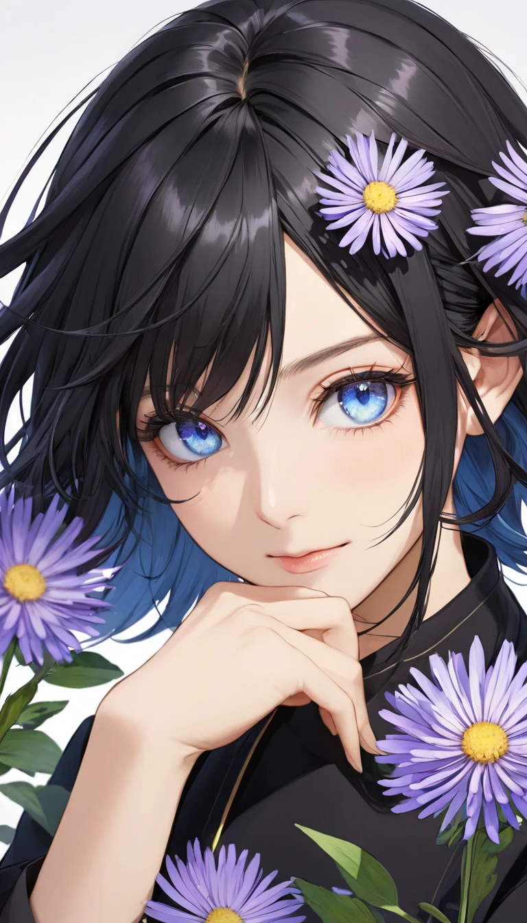 Short hair length girl, beautiful
