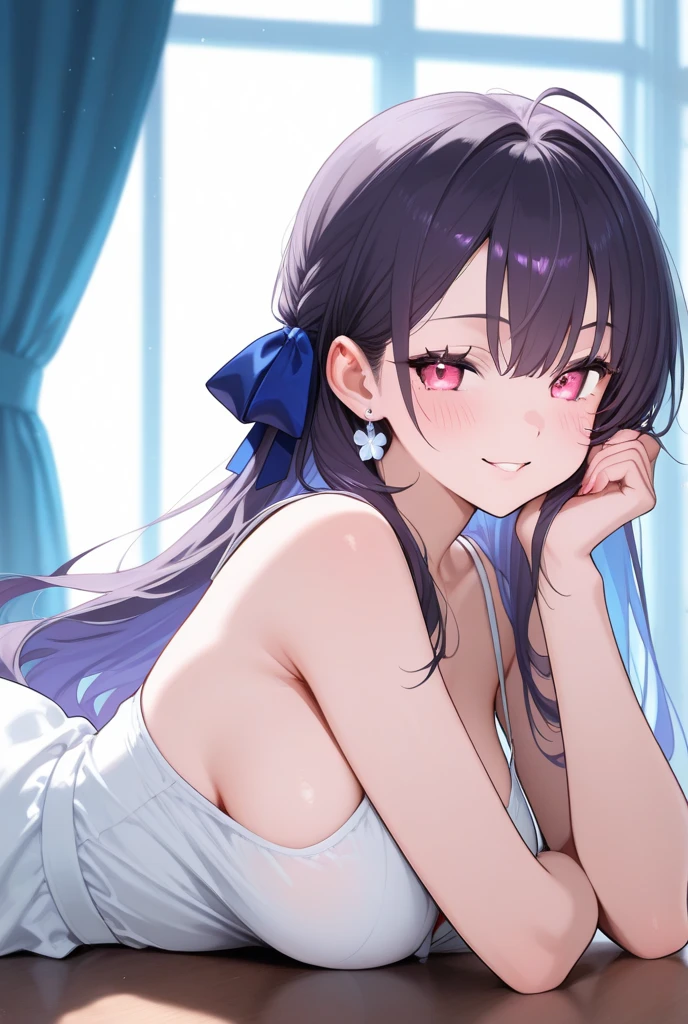 (masterpiece,Highest quality,Ultra-high resolution),Japanese women, (((Very beautiful 25 year old girl))), pretty girl、Look at the photographer､  ((Beautiful low ponytail)), Very cute face, Glossy Lips, Double eyelids on both eyes,Natural smile、 Natural Makeup, Long eyelashes, Shiny and smooth hair､Perfect limbs, Perfect ,(((Basketball Uniforms)))、Drawn angle of view、whole body