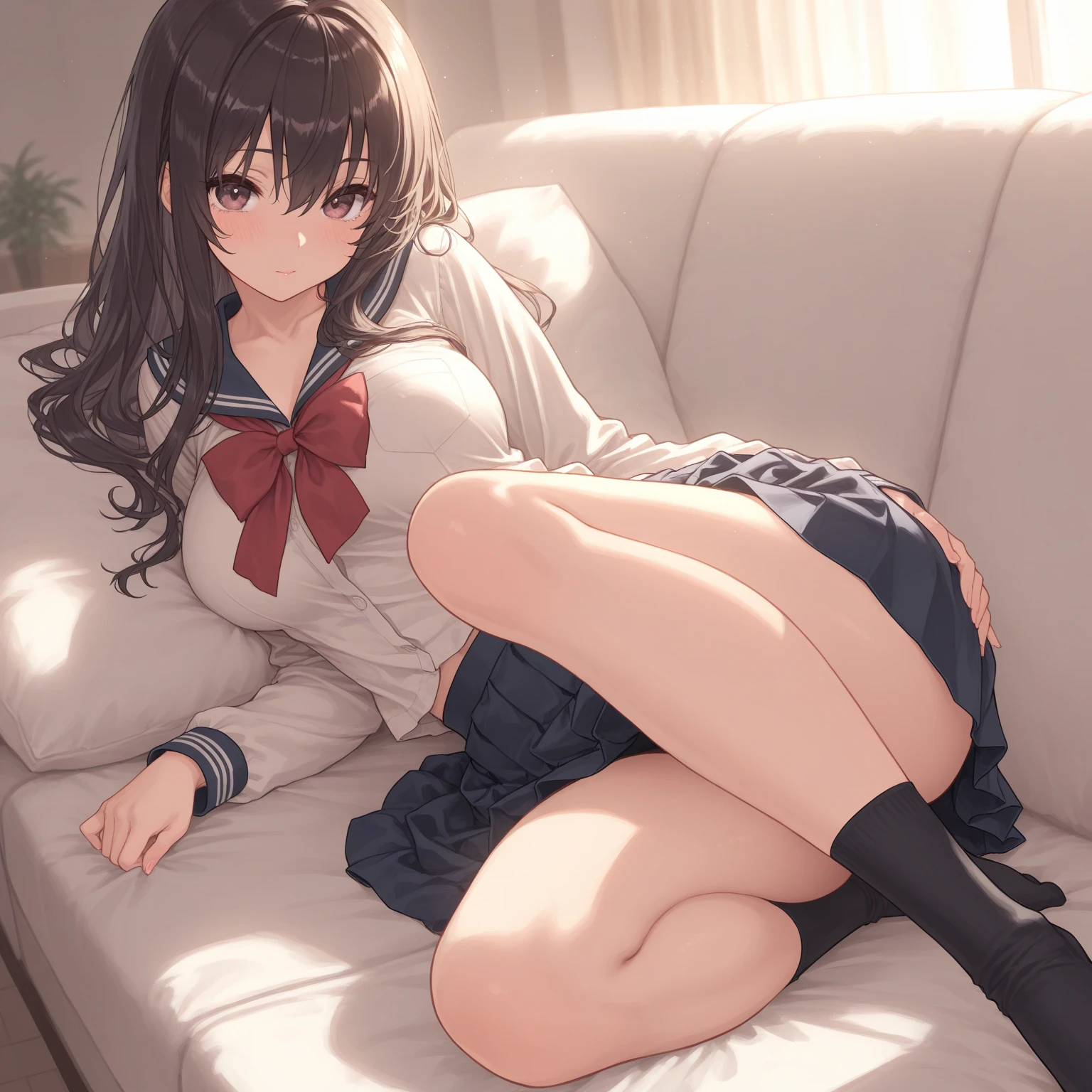 (masterpiece, Highest quality:1.2), Complete human body, Perfect , Cute S, Chibichara, too young girl, Cute face, Flip Up Skirt, Not wearing , show off her , She wants you to touch her , Boldly open your legs, Immoral Eros, First  desire, Boiling Impulse, Embarrassed, Her  is oozing thinly from excitement.,  
