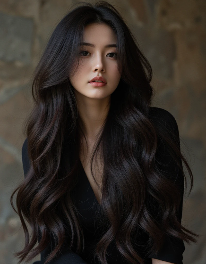 １woman　((Waist up shot:!!!))　(She is standing in front of a white wall、and a pose that makes your hair look as wide as possible:1.8)　(Large :2.0)　(She looks very confident as she looks out at the audience..:1.8)　((Highest quality)), ((masterpiece)), (family friendly), (Get used to it)　((Her hair is very long!!!!! & Heavy curly hair:1.5))　(((Her hair color is the perfect light brown...:1.8!!)))　(Her bangs are neatly trimmed and straight down.:1.5)　(Highest qualityの　long hair to the ankles!!!!!　Highest quality　Hair quality with attention to detail　long hair to the ankles!!!!!、Very long and lasting hair!!!!!　Flowing Hair　Her hair is incredibly curly!!!　Very shiny and thick hair　Abnormally long hair that lasts forever!!!!!　Flowing hair on both ends!!!!!　long hair to the ankles!!!!!　long hair to the ankles!!!!!　Thick and shiny hair　Very free hair　Abnormally long hair!!!!!　Beautiful silky hair　Beautiful and shiny hair　Beautiful and shiny hair　Beautiful silky hair　long hair to the ankles!!!!!　Very long hair!!!!!　Very long hair!!!!!)　(Highest quality　The best ultra-fine　long hair to the ankles!!!!!、Very long hair that lasts forever　Flowing Hair　Her hair is incredibly curly!!!　Very shiny and thick hair　Abnormally long hair that lasts forever!!!!!　Flowing hair on both ends　long hair to the ankles!!!!!　Thick and shiny hair　Very free hair　Abnormally long hair!!!!!　Beautiful silky hair　long hair to the ankles!!!!!　Beautiful and shiny hair　Beautiful and shiny hair　Beautiful silky hair　long hair to the ankles!!!!!　Very very, Very long hair!!!!!　Very very, Very long hair!!!!!)　(She is the most beautiful 24-year-old hair model in Japan............)　Perfect woman'face　(Her face shape is thinner than average:1.8)　(Her eyes are larger than average:1.8　Her nose is higher than average:1.8)　(She has a typical Japanese build and skin color..., Her skin is very high quality and ultra high definition.、very beautiful and glowing skin)　(Her face is dignified and )（She achieved her  look with the help of a professional makeup artist.。...　Lipstick is bright red!!!　The eyeliner is a beautiful black)　(She has a typical Japanese build and skin color　Her skin is very delicate and sensitive..、and、Such beautiful and radiant skin)　((Rich 1.4))　(Extremely detailed 8K)　(Ultra-fine skin texture 1.4)　(current, Vibrant:1.4), 　Sharp focus:1.2、Beautiful woman:1.4　Dynamic Lighting　(Genuine RAW photos taken by professional photographers)　(Surreal photos by professional photographers :1.2)