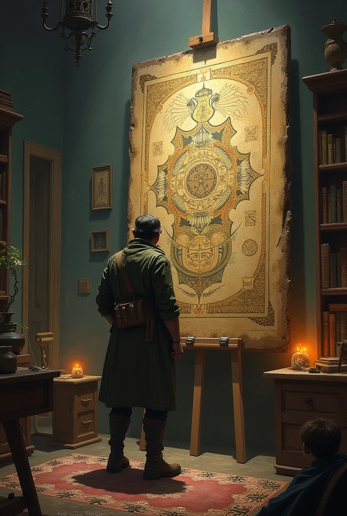 Help me generate a cover for a painting-style decryption exploration game