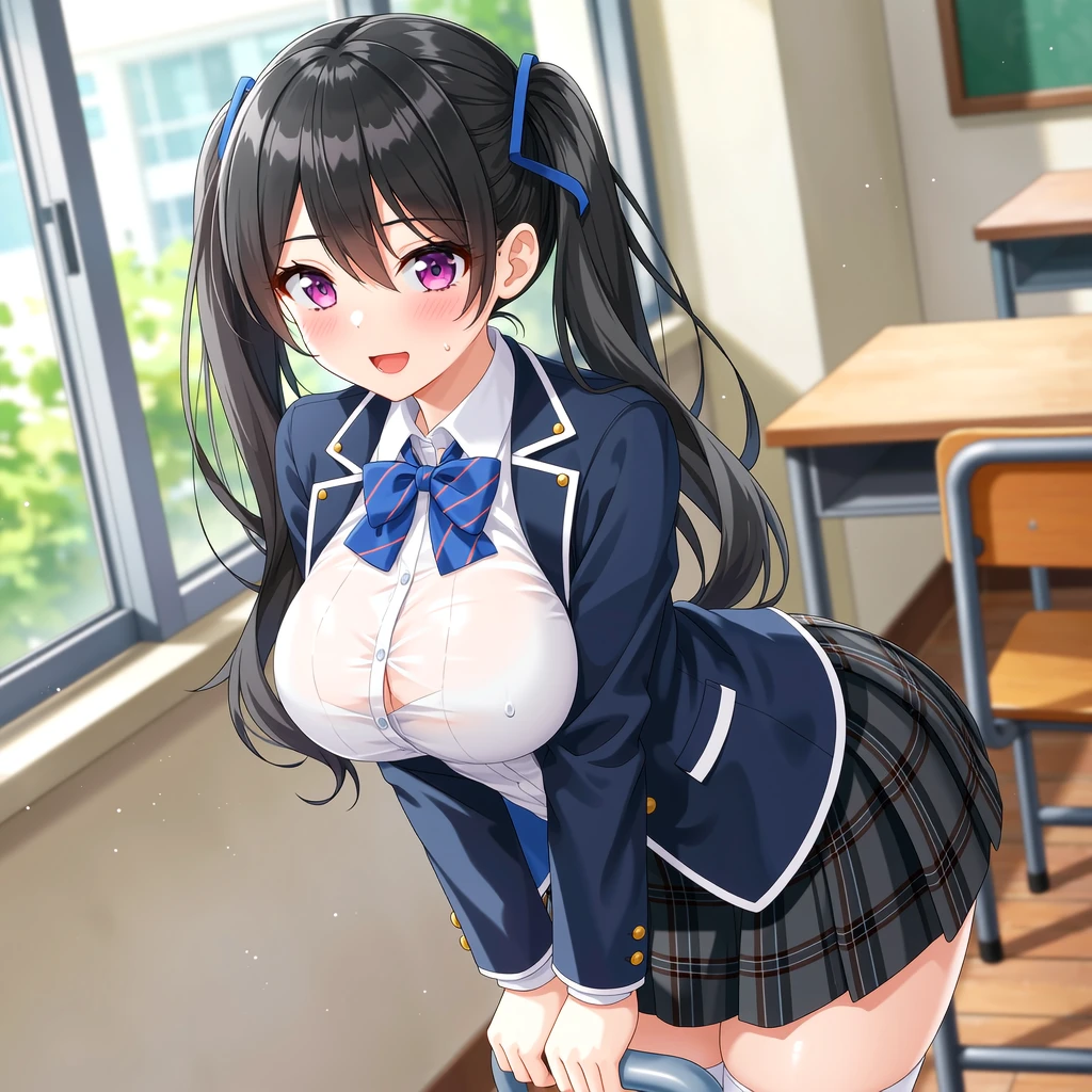 realistic anime art style,(business suit),skirt on  stomach,(tareme:1.3),(curvy body),black wavy hair,(thick eyelash:1.2),(thick lips:1.1),(trembling:1.7),(flying heart shapes:1.4),(clothed woman and man  in classroom:1.2),(vulgarity),(hairy ),wetty ,gigantic breasts,cross-eyed,(thick pubic hair),(pov), widely,(),saliva,look at viewer, on hair,thick thighs,, ,sweaty,(class room),(at schol),(happy and blushed:1.4),,pregnant,at morning,spreading , on body, focus,excessive , in , on hair,