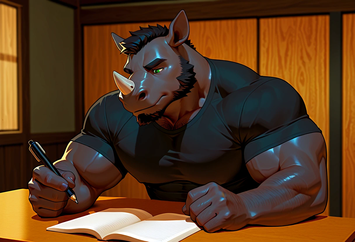 Bara, Solo, by Taran Fiddler, muscular male, mature age, middle-aged, furry male, canine, white fur, , sweaty body,  (knot), A muscular canine  himself, furry putting fingers in , spreading  out with fingers,  is shown, legs are spread, good view of , , , back view of character, viewer is behind character, in bedroom, dim lighting