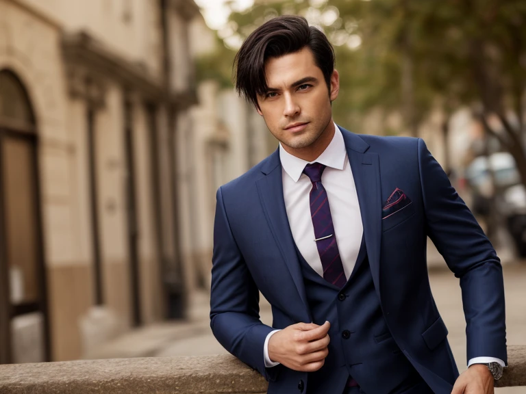 Ultra wide angle，((masterpiece)),((best quality)),8K,High Detail,Very detailed, (2 handsome muscular boys)，Very manly，blue eyes，Stylish short hair，Vivid male image, Fashion pose, masculine expression，Real skin texture, Perfect hand details，Light,
Royal blue style couple，White male model photos