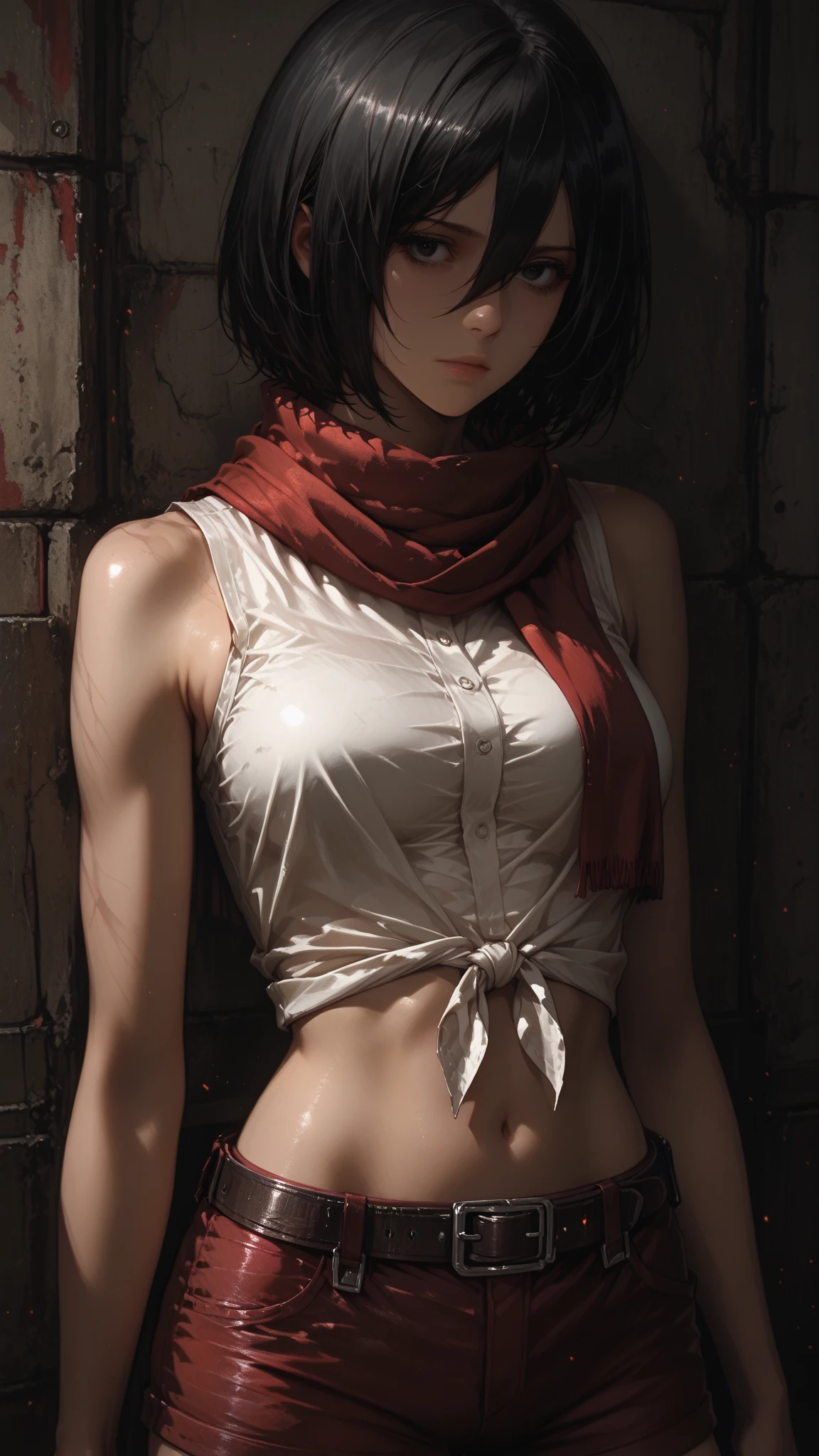 (((pixel-perfect, detail-perfect))), solo, 1girl, fubuki, fur coat, collared dress, collarbone, necklace, looking at viewer, closed mouth((( sexy pose arms above)))(( long belly)) height 198 cm (((world's perfect shape body)))