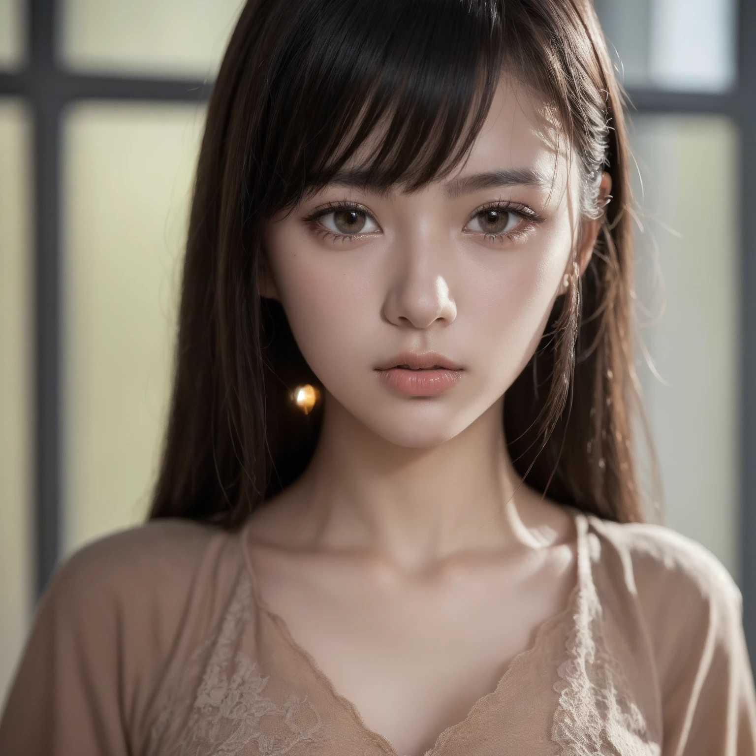 best quality, masterpiece, ultra high resolution, (lifelike:1.4), original photo, 1 girl, Off the shoulders, Cinema lighting