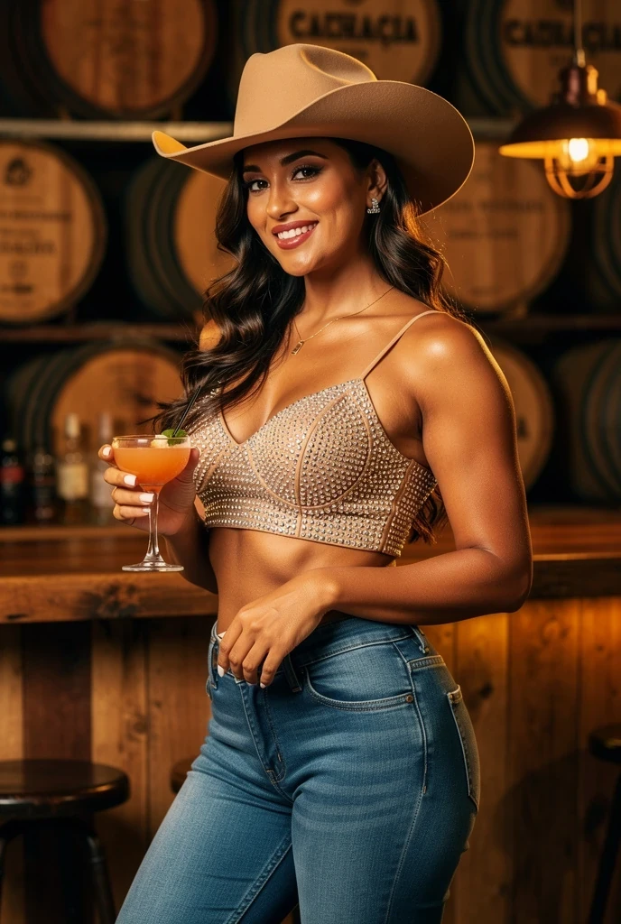 present to you Amara, the spectacular Brazilian university student. She has incredibly realistic skin, a perfect smile, she walks with a bag , casual short, high heels, in a bar