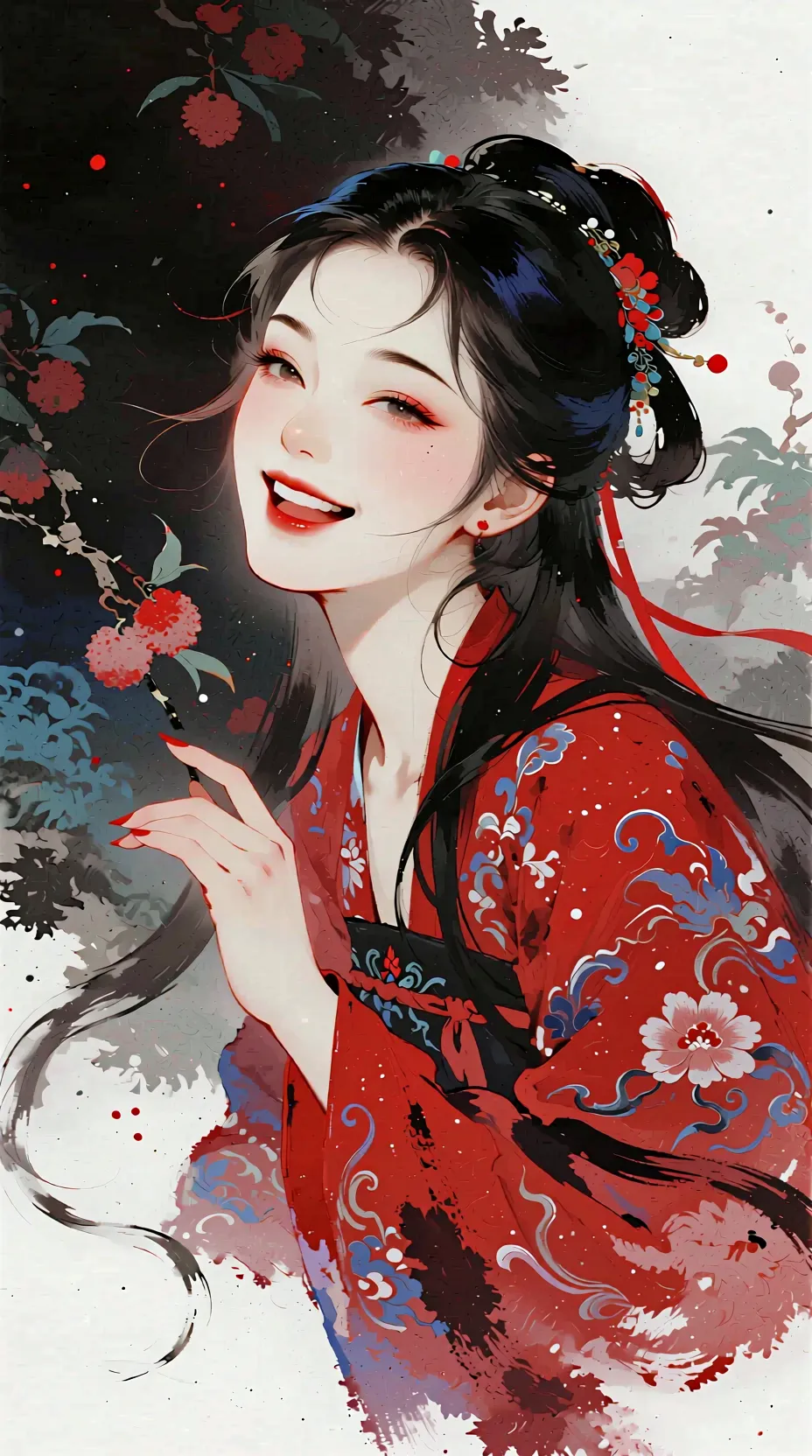 QWEN 2512  国风唯美女性插画生成