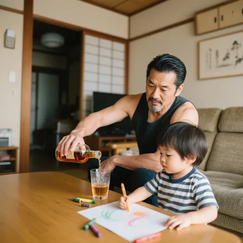 琥珀色の酒（つまりウイスキー）