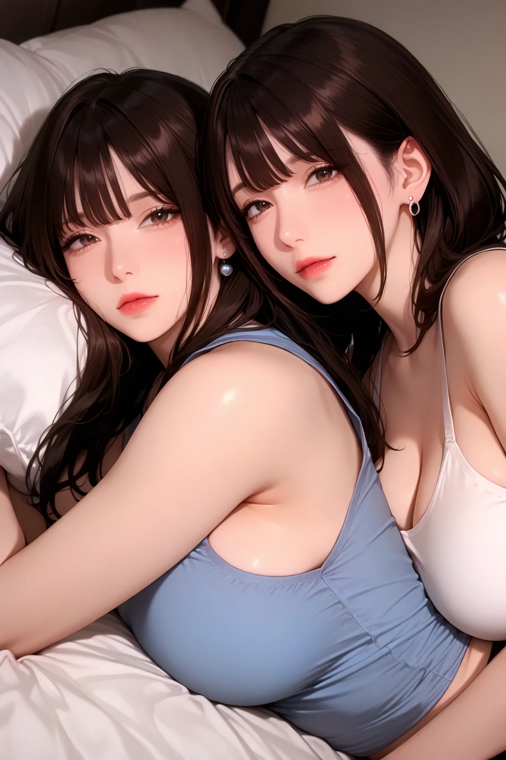 :1.3、((muste piece))、((best quality))、high quality、High definition、High resolution、high details、(black background)、full figure、Lens flare、ray tracing、side light、high qualityなshadow、high qualityなテクスチャ、detailed texture、Beautiful details、(detailed beautiful delicate face、detailed beautiful delicate eyes、perfect  proportions、detailed skin、Charm、realistic and colorful)、((slender beauty))、Beautiful woman、sexy actress、 gravure girls 、(intricate details、Makeup、Pure Eros Face)、flashy hair color、beautiful bangs、detailed chest、big breasts pointing upwards、((underboob))、((side boob))、((chest protuberance:1.5))、((Front and back views))、(Her butt is visible between her legs spread apart.)、raise both arms、white 