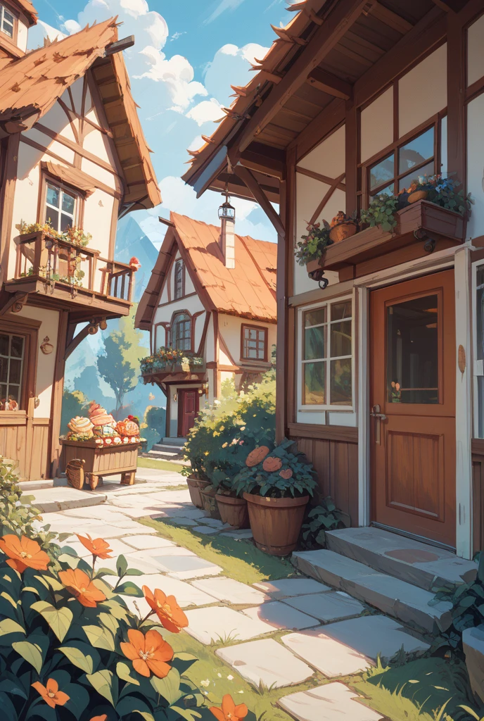 Create a house with leaf only in yellow colour 